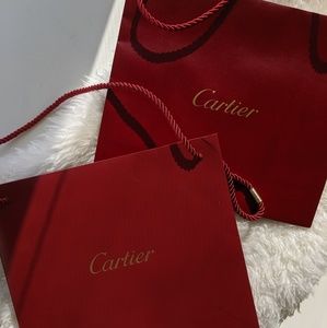 Authentic Cartier Shopping Bags 2 Medium